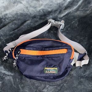 L.L. Bean Navy and Orange Belt Bag